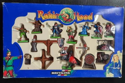 BRITAINS PETITE #7845 PETIRROJO CAPUCHA SET DE REGALO FRAILE TUCK LITTLE JOHN COMPLETO 1995 Foto 1 de 4