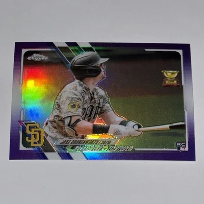 2021 Topps Chrome Purple Refractor #USC25 Jake Cronenworth (RC) Padres Rookie - Image 1 of 2