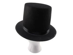 Civil War Era Abe Lincoln Black Top Hat Costume Theatre Prop Steampunk Accessory - Picture 1 of 2