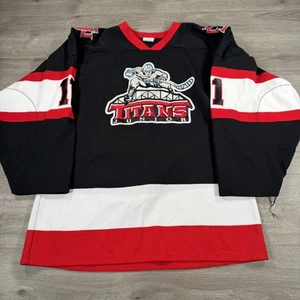 New Jersey Titans Junior Hockey Trikot Herren Medium schwarz rot weiß NHL Hockey 11 - Bild 1 von 10