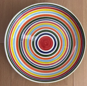 Schale Teller- bunt - Regenbogen - made In Italy - Regenbogenschale - Bild 1 von 3
