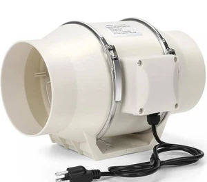 4“ Inline Duct Fan 35W 220 CFM Ventilation Exhaust Blower Fans Ductless Bathroom - Picture 1 of 9