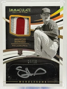 2021 Panini Immaculate #MJ-SP Spencer Howard Monochrome Jersey Gold #/15 - Picture 1 of 2