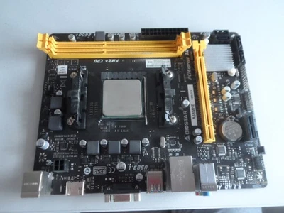 Mainboard Biostar A68MHE mit 2 x 4 GB RAM-Modulen  (Corsair) und AMD A8 7600 CPU - Bild 1 von 4