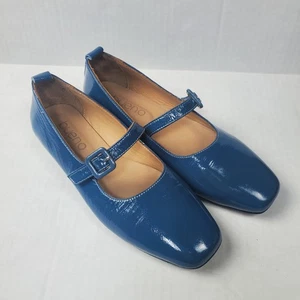 Zapatos Mary Jane de Cuero Bueno para Mujer Talla 38 Azul Clásicos Sin Cordones Retro 7.5/8 EE. UU. - Imagen 1 de 7