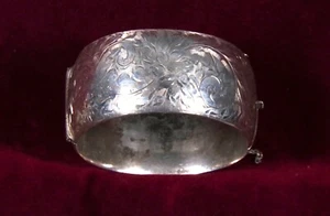 vintage sterling silver cuff bracelet - Picture 1 of 2