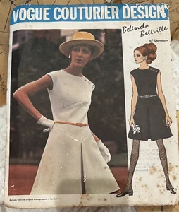 Abito Vogue Couturier Design Pattern Belinda Bellville 1988 taglia 14 taglio completo - Foto 1 di 6