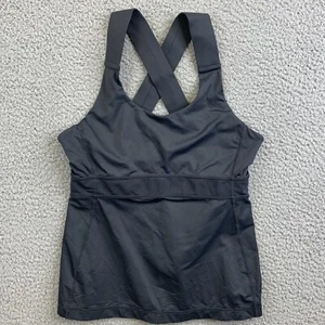Lululemon Push Your Limits Womens Black Cross Back Tank Size 6 - Picture 1 of 7