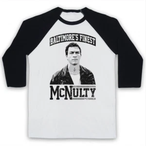 THE WIRE McNULTY BALTIMORE FINEST UNOFFICIAL CULT TV 3/4 SLEEVE BASEBALL TEE - Picture 1 of 20