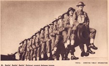 CANADA MILITARY "STALWART DEFENCE TROOPS" WWII POSTCARD