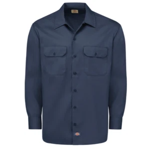 Dickies 574 Long Sleeve TWILL Work Shirt DARK NAVY BLUE COLOR SIZE LARGE - Picture 1 of 1