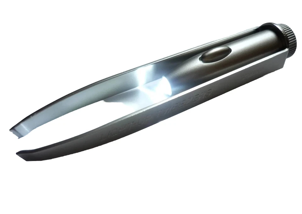 LED Pinzette Pinzetten Zupfpinzette Augenbrauen Wimpern Zupfen Haarentfernung