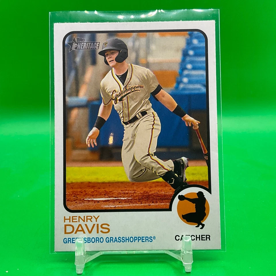 2022 Topps Heritage Minor League Henry Davis Image Variation #201 Pirates SP - Image 1 of 2