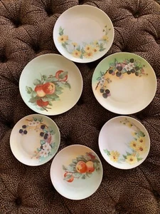 6 hermosos platos antiguos pintados a mano con núcleo de cabaña de colección granja pradera - Imagen 1 de 12