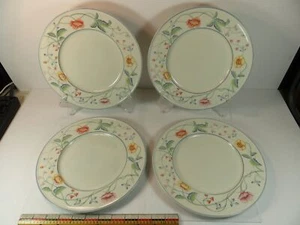 4 platos de almuerzo Villeroy & Boch Alberting 1748 borde floral 9 5/8 pulgadas con Alemania - Imagen 1 de 7