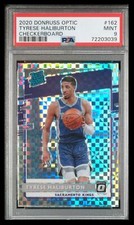 2020-21 Donruss Optic Checkerboard SSP #162 Tyrese Haliburton RC PSA 9