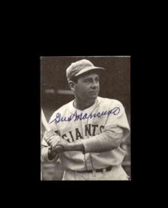 Gus Mancuso Signed 1972 TCMA The 30's Mini New York Giants Autograph