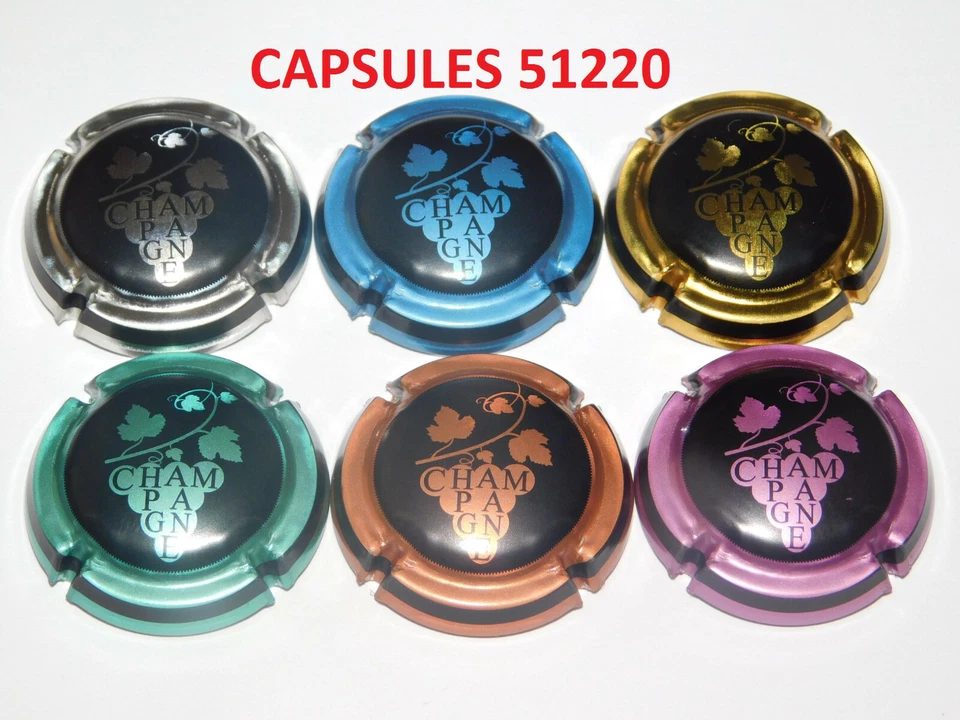 SERIE DE 6 CAPSULES DE CHAMPAGNE - GENERIQUE (Collection Stell)