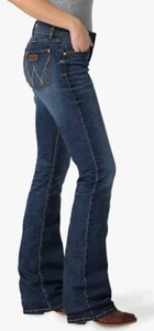 Wrangler Women's Size 5 Inseam 30" Retro Mae Mid Rise Wide Leg Denim Jeans NWT - Picture 1 of 9