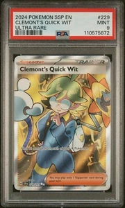 Pokemon Surging Sparks Holo Clemont's Quick Wit 229/191 PSA 9 - Picture 1 of 2