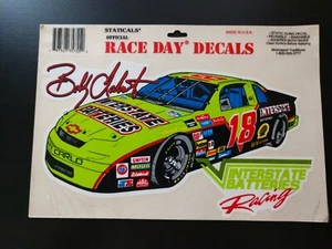 Vintage Bobby Labonte #18 Interstate Batteries Race Day Static Cling Decal NUEVO - Imagen 1 de 2