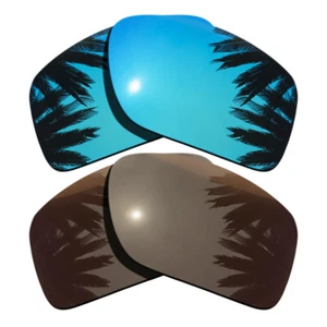 Lentes de repuesto polarizadas azules y marrones para gafas de sol Oakley de doble filo OO9380 - Imagen 1 de 6