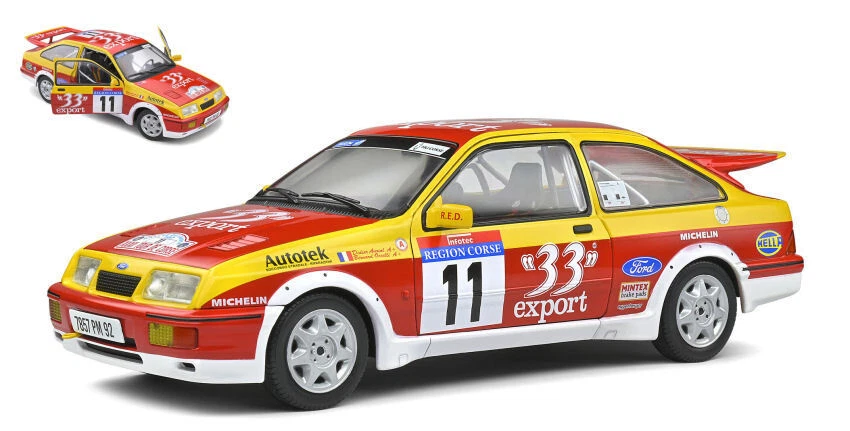 Solido FORD SIERRA COSWORTH RS N.11 TOUR DE CORSE 1987 AURIOL-OCELLI 1:18 - Immagine 1 di 1