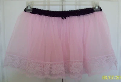 ROSA Transparente Nylon CAJE MEDIO DESLIZAMIENTO * 29-38" Cintura * MUY COMPLETO * Longitud Deslizante 12" Foto 1 de 3
