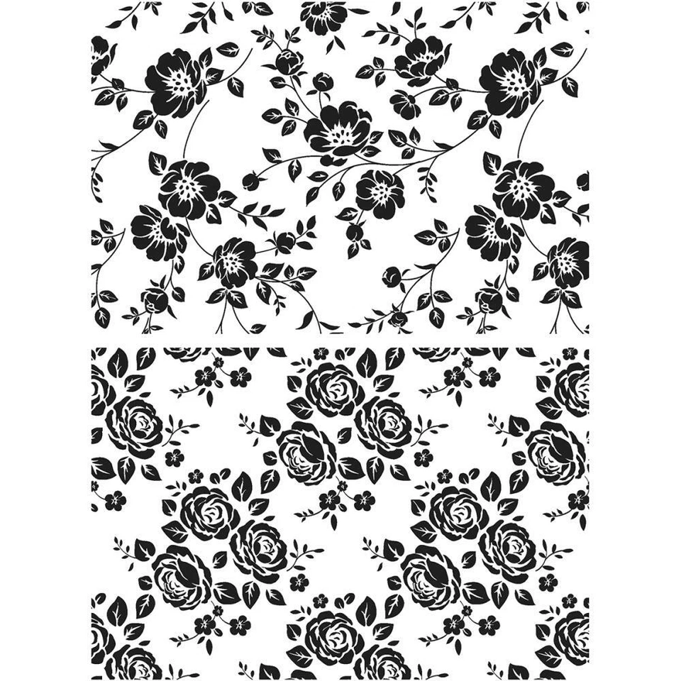 Conjunto de carimbos de borracha Tim Holtz Stampers anonymous "VINES & ROSES" - Imagem 1 de 1