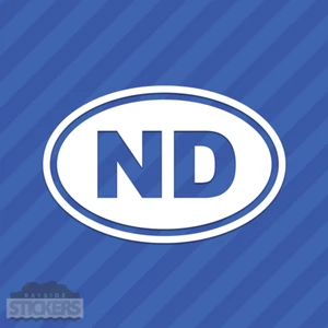 North Dakota ND Oval Vinyl Aufkleber Sticker - Bild 1 von 2