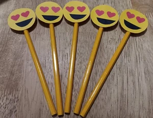 10 PC Emoji Pencil with Eraser for Kids Birthday Party Favors Treat Bags - Picture 1 of 1
