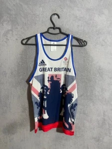 Great Britain Jersey Sleeveless Olympic Games Shirt Adidas 2016 Mens 32/34 XS - Picture 1 of 7