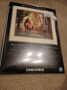 Dimensions Mare And Foal Horse Cross Stitch 35260 Gold Collection New - Picture 1 of 5