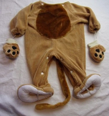 Baby Kids Lion Costume 12 - 24mo Fleece Long Sleeve Mittens - Image 1 of 3