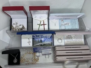 Christliches Schmuck Konvolut 13 Teile Halsketten Ringe Kreuze Armbänder siehe Bilder - Bild 1 von 21