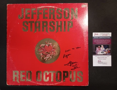Grace Slick Autograph Signed Jefferson Starship 12" Vinyl Record w/ JSA COA Cover
