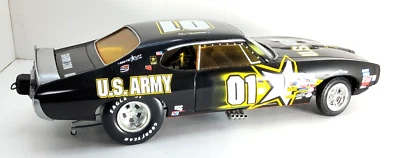 1/18 ERTL AMERICAN MUSCLE 1969 GTO Jerry Nadeau Funny  Car U.S. ARMY Plastic - Image 1 of 4