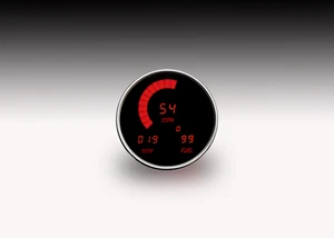 DP6011 Intellitronix 1955-1986 Jeep CJ Digital Dash Red LED Gauge Cluster USA! - Picture 1 of 9