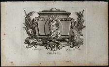 1817 - Portrait Of Dudon - engraving antique - La Jerusalem Issued