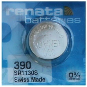 Pile pour montre Renata SR1130SW 390 SR1130 SR54 pile bouton 0% mercure Swatch - Afbeelding 1 van 4