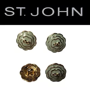Johannes Strickknöpfe (0,5 Zoll) goldfarben Sellerie grün Nelkenform - Bild 1 von 1