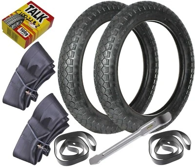 2 x Reifen 19 x 3,25 19-3.25 + 2x Schlauch für Simson AWO 425 JAWA MZ CZ DKW NSU - Bild 1 von 4