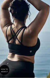 NWT TORRID Black LATTICE Back Wicking Sports Bra Size 0X Plus L/XL 12 Strappy - Picture 1 of 5