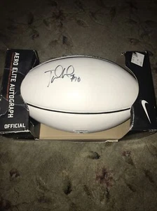 JAKE LOCKER AUTOGRAPHED SIGNED NFL Full Size AUTOGRAPH FOOTBALL TITANS - Picture 1 of 5