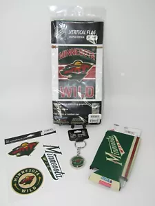Minnesota Wild NHL Fanpack ~ Flagge ~ Koozie ~ Aufkleber ~ Schlüsselanhänger Menge 4 - Bild 1 von 7