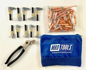 50 1/8 Zephyr Kwik-Lok Cleco Fasteners + Pliers + Clamps w/ Bag (KZ1S50-1/8SG) - Picture 1 of 8