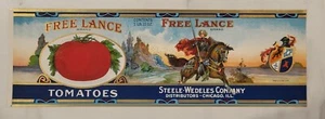 ADVERTISING Label Free Lance Tomatoes Steele Wedeles Chicago Illinois - Picture 1 of 1