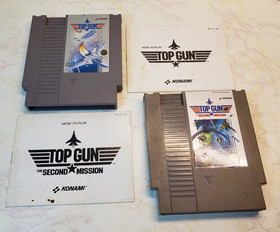 Top Gun and Top Gun 2 lot with Manuals | Vintage Game Nintendo NES Carts