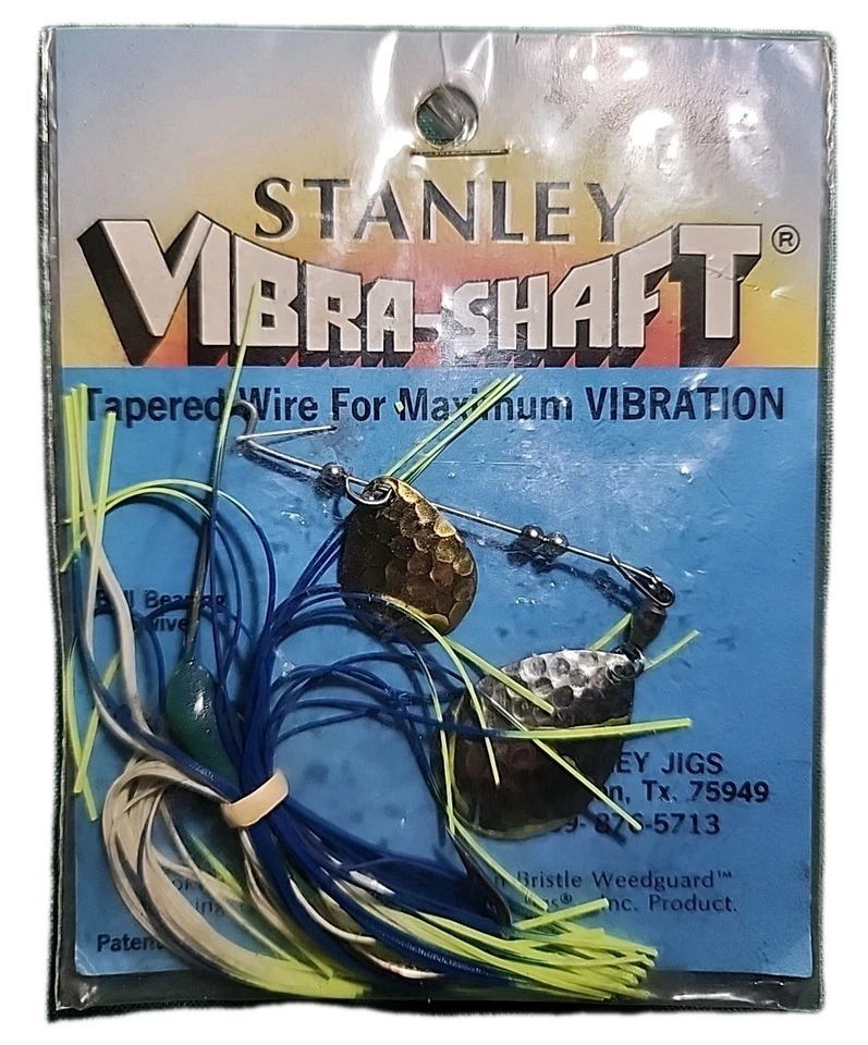 DE COLECCIÓN STANLEY VIBRA-SHAFT SPINNER BAIT 1/4oz COMBO DE COLORES RAROS Foto 1 de 4