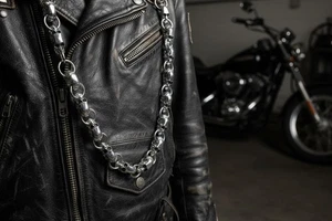 Bling Men Key Wallet Chain Silver Metal Skull Charms Jeans Biker Fashion Jewelry - Picture 1 of 22